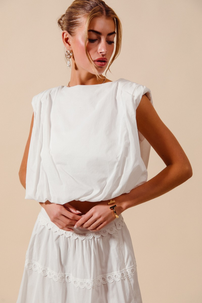Wear With Love Crop Top - Off White