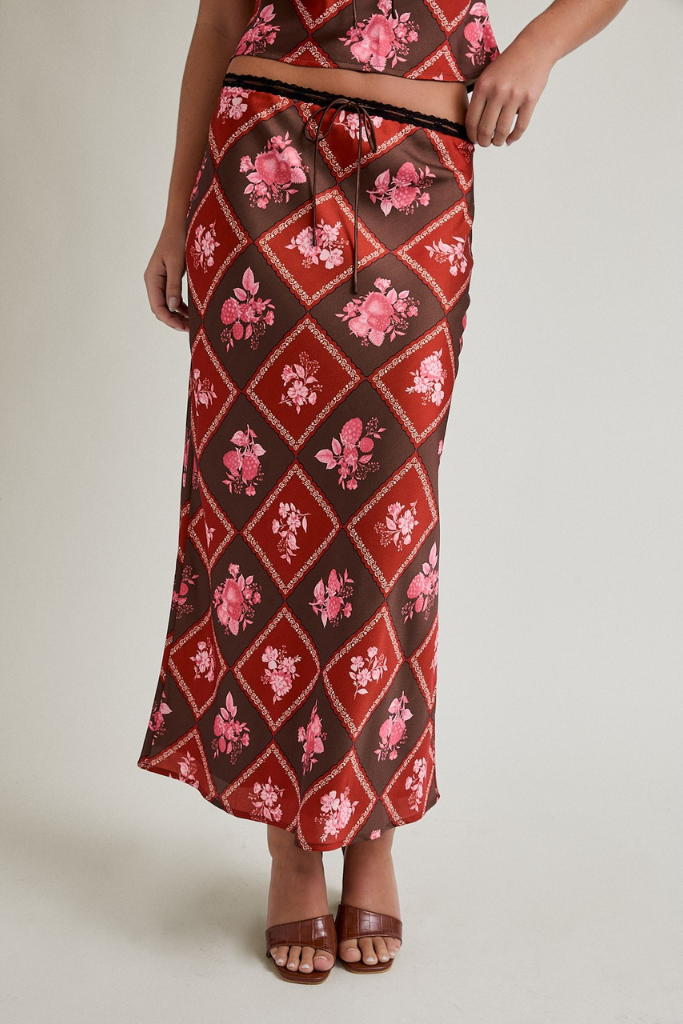 Easy Sweetness Maxi Skirt - Rust/Brown