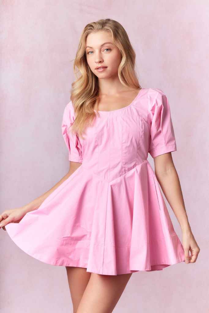 Polish Up Dress - Bubble Gum Pink