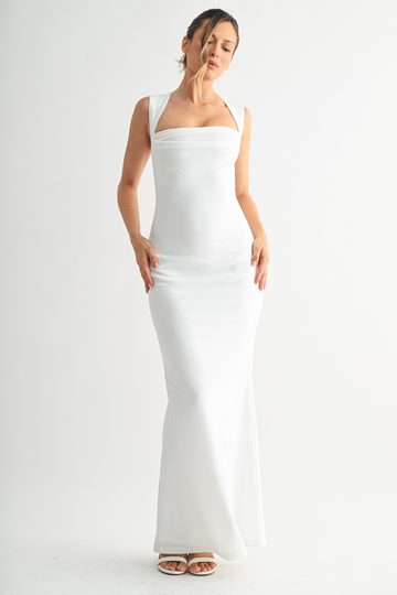 Rylin Hourglass Maxi Dress - White