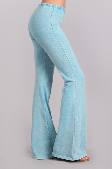 Nine To Five Bell Bottom Pants - Sky Blue