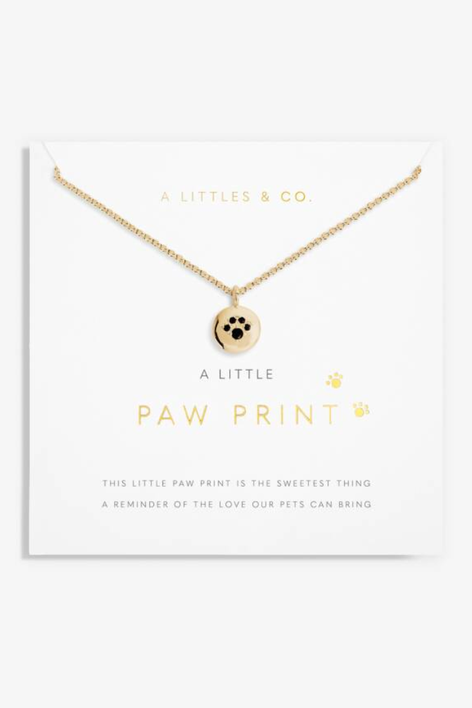 A Little "Paw Print" Necklace - Gold