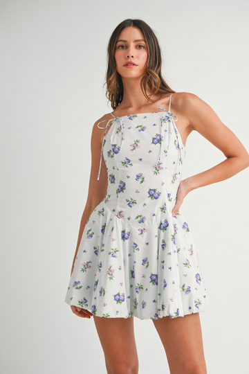 My Wish Floral Dress - Blue