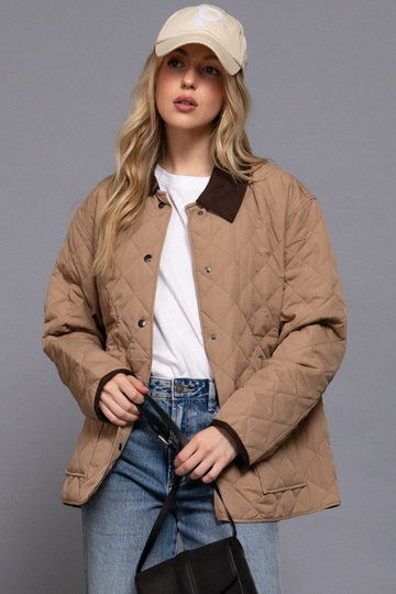 Charli Quilted Jacket - Khaki