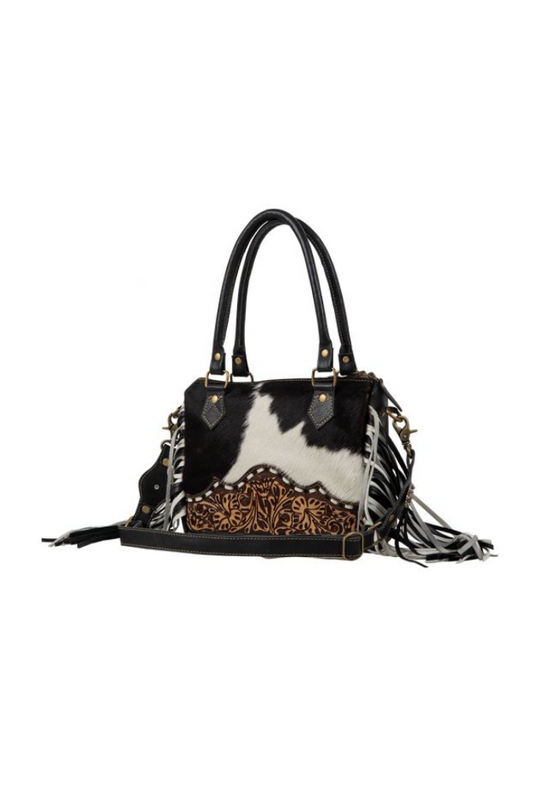 Myra Bag Durango Hand-Tooled Fringed Concealed Carry Bag