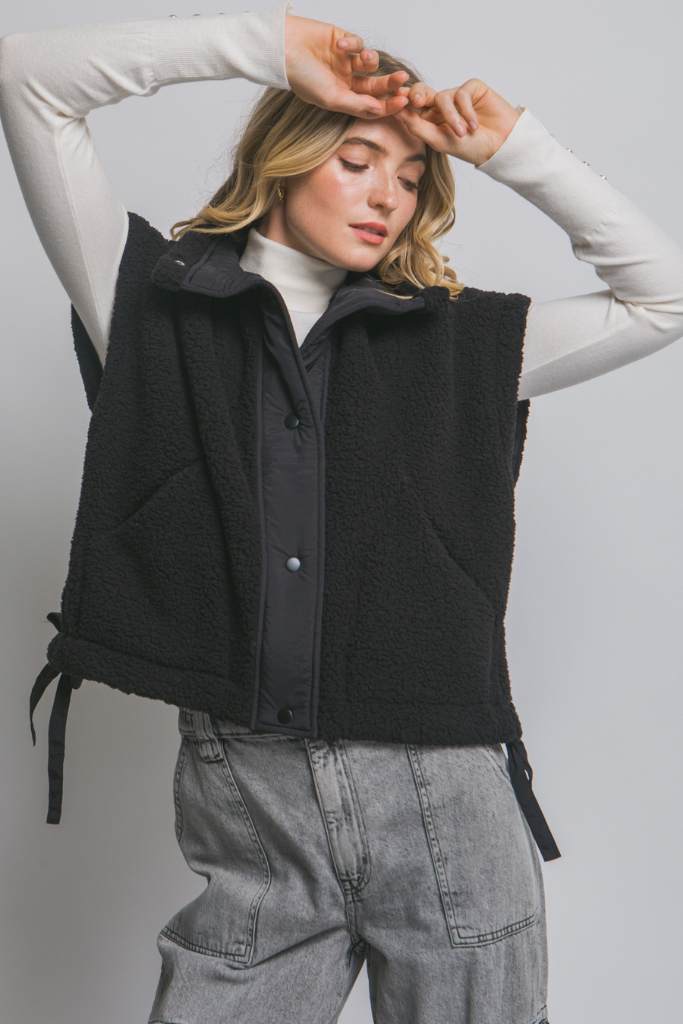Crush Hour Teddy Vest - Black