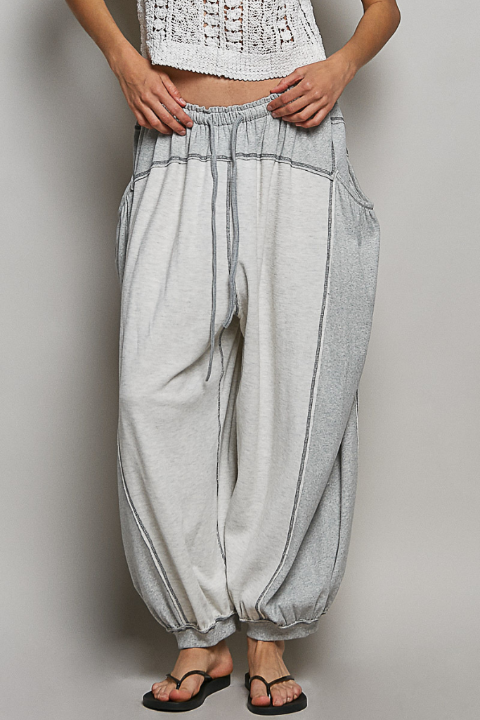 Ilora Stitched Joggers - Grey