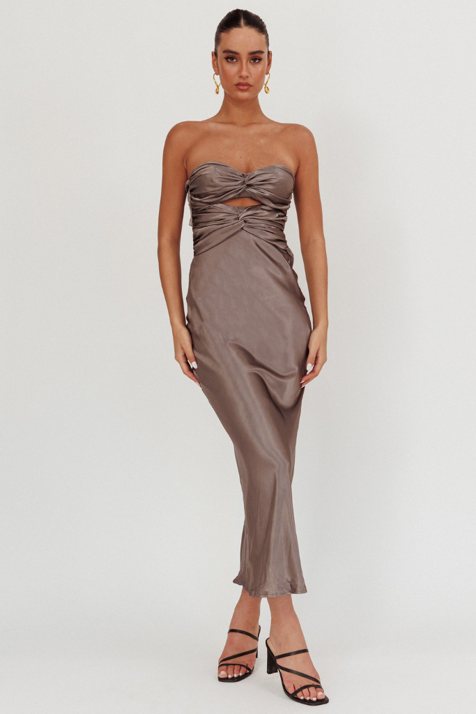 Little Grace Midi Dress - Charcoal