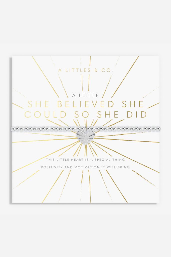 A Little &#039;She Believed She Could So She Did&#039; Bracelet- Silver