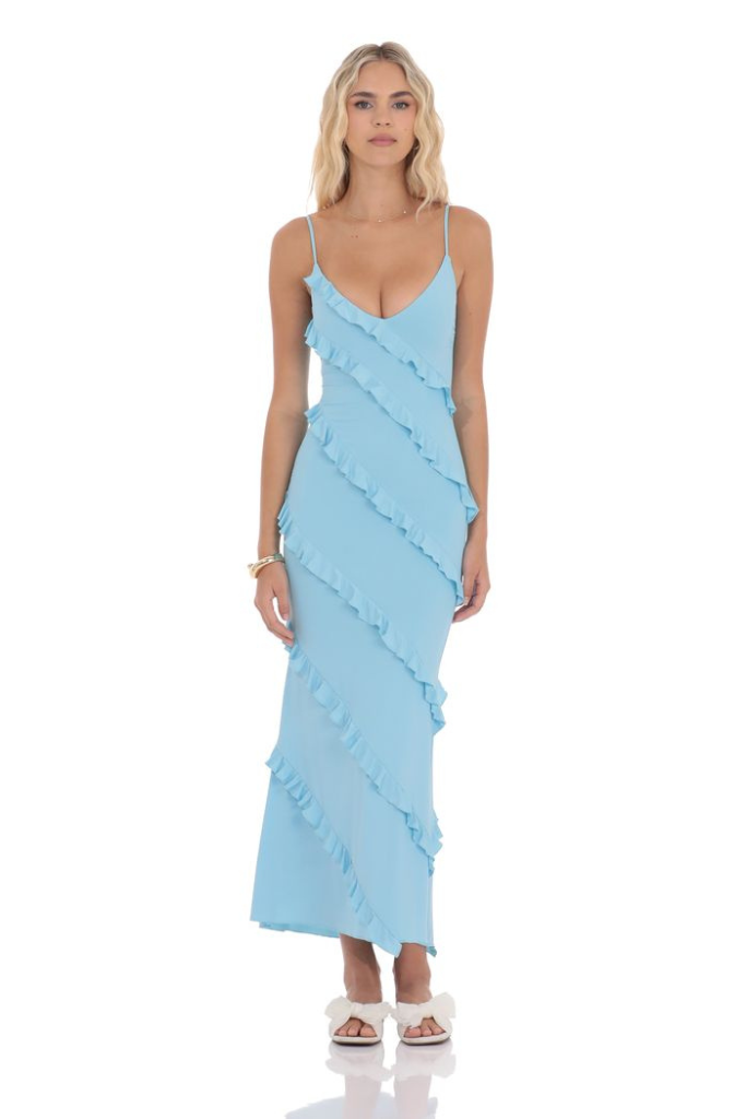 All Promises Maxi Dress -Blue