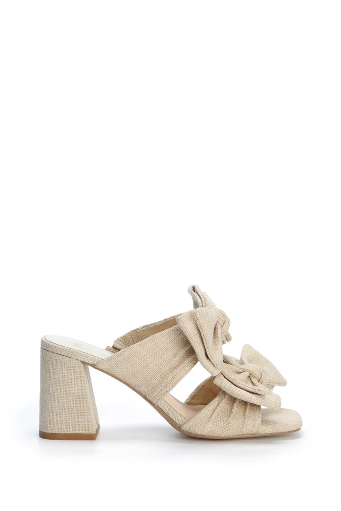 Lucy Bow Heel- Beige