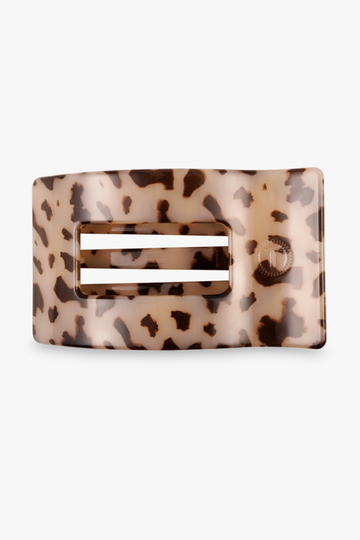 TELETIES Medium Flat Rectangle Hair Clip - Blonde Tortoise