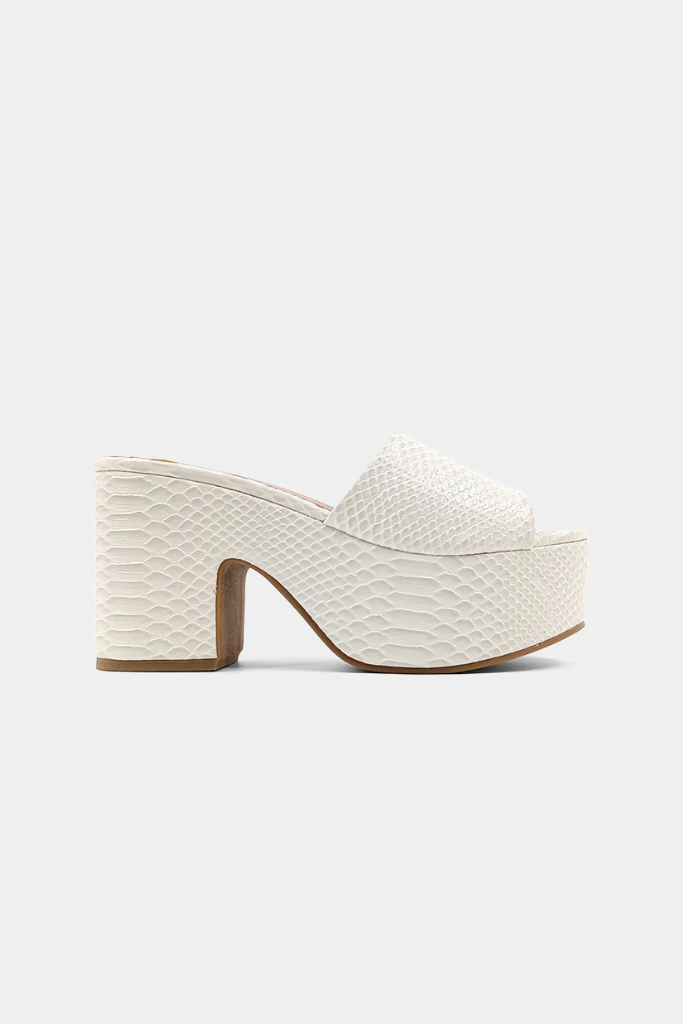 Giza Platform Sandal - Bone Snake