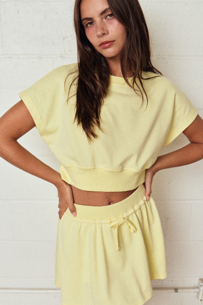 Danielle Crop Top - Yellow