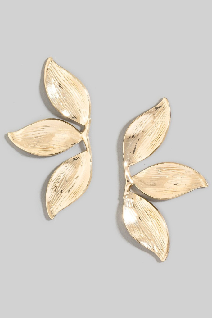 Three Leaf Earring - Gold