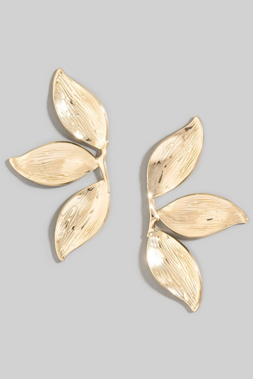 Three Leaf Earring - Gold