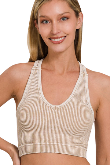 Pippin Washed Tank Top - Tan