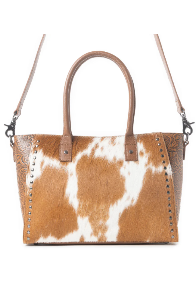 Myra Western Belle Bag -Chestnut & Pea