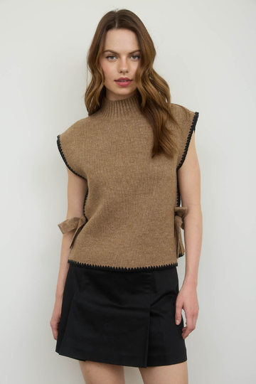 Scout Mock Neck Sweater -Mocha