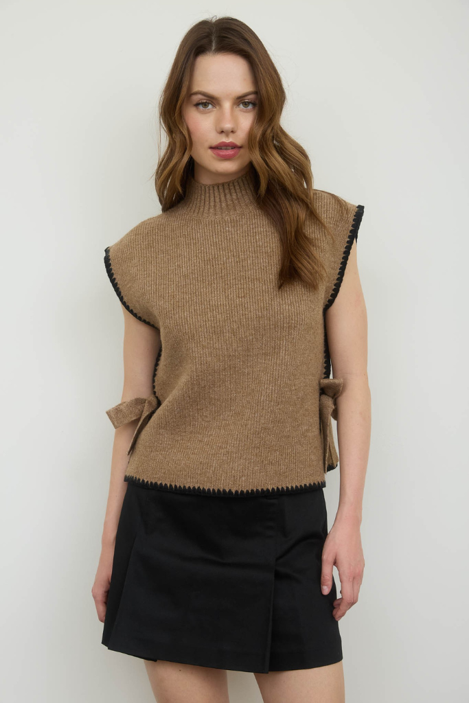 Scout Mock Neck Sweater -Mocha