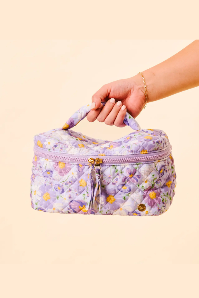 Glam &amp; Glow Makeup Bag - Bouquet Beauty Purple