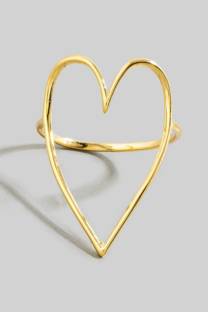Open Heart Cut Out Ring -
