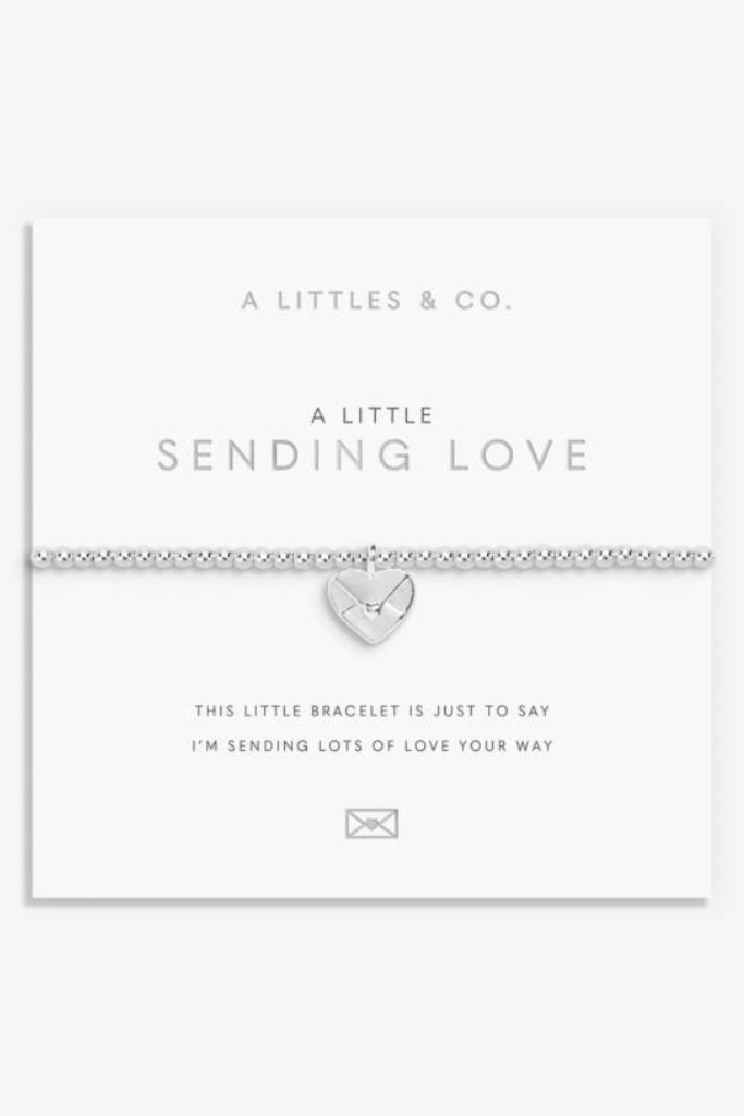 A Little "Sending Love" Bracelet - Silver