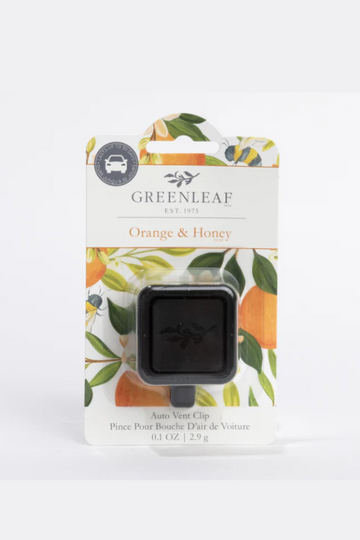 Greenleaf Auto Vent Clip- Orange And Honey