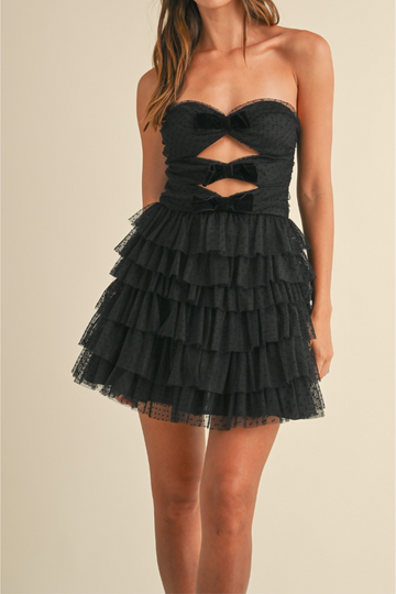 Sweet Treat Mini Dress - Black