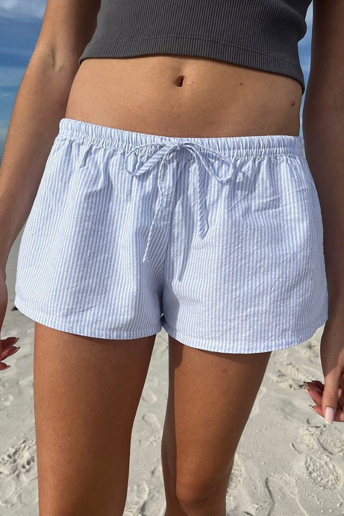 After Dark Striped Shorts - Blue