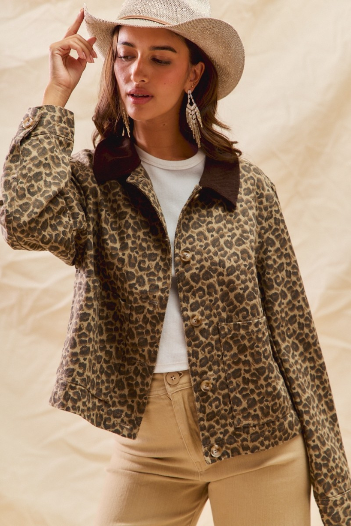 Shirley Barn Jacket - Leopard