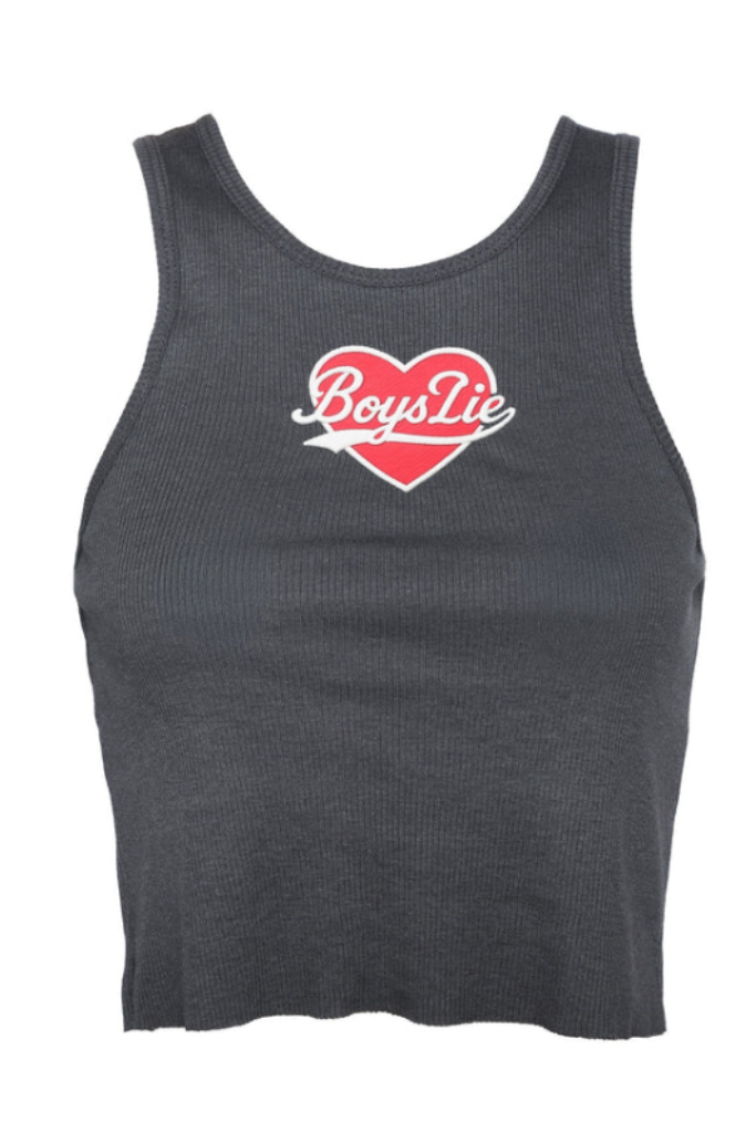 Boys Lie Signature Beegee Tank - Charcoal