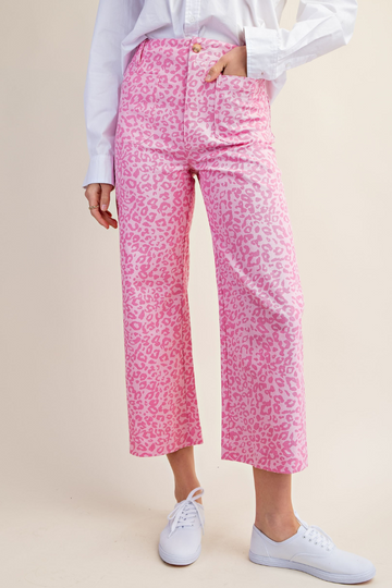 Ethie Leopard Pants - Pink