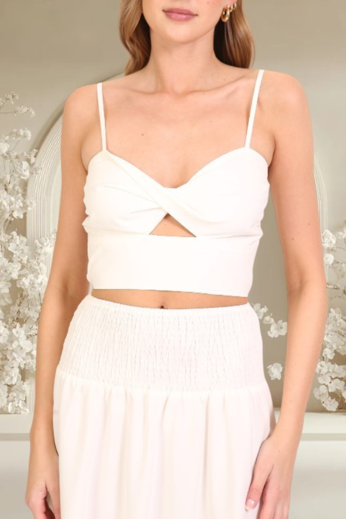 Make Me Crop Top - White