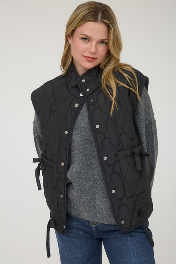 Snow Angel Puffer Vest - Black