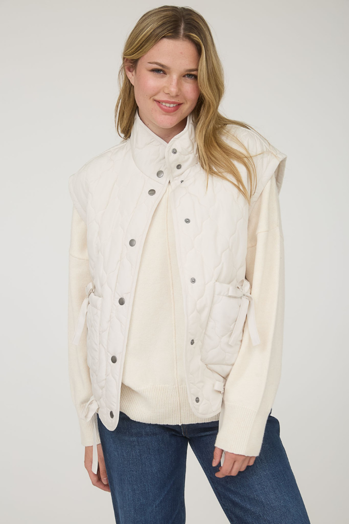 Snow Angel Puffer Vest - Cream