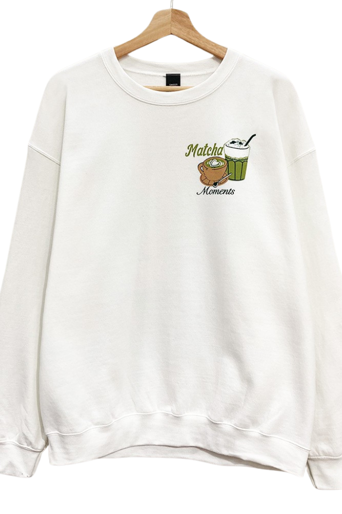 Matcha Moments Sweatshirt - White