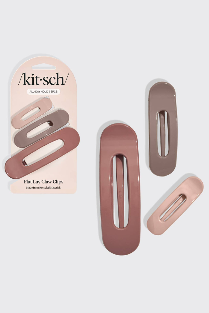 KITSCH  Flat Lay Claw Clip Glossy Terracotta - 3pc