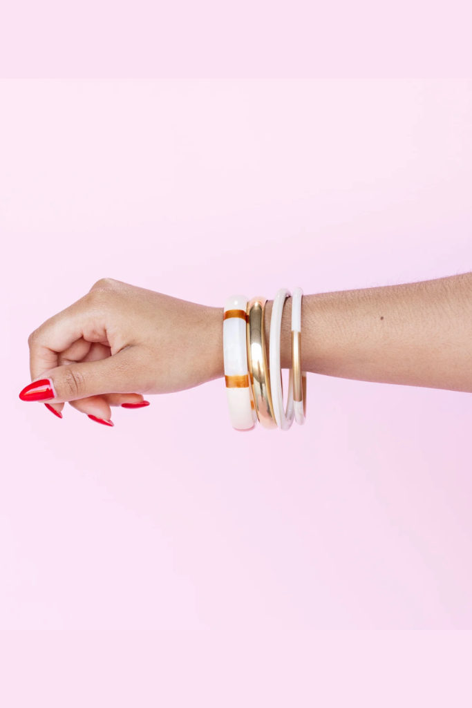 The Socialite Bangle Set - Beige