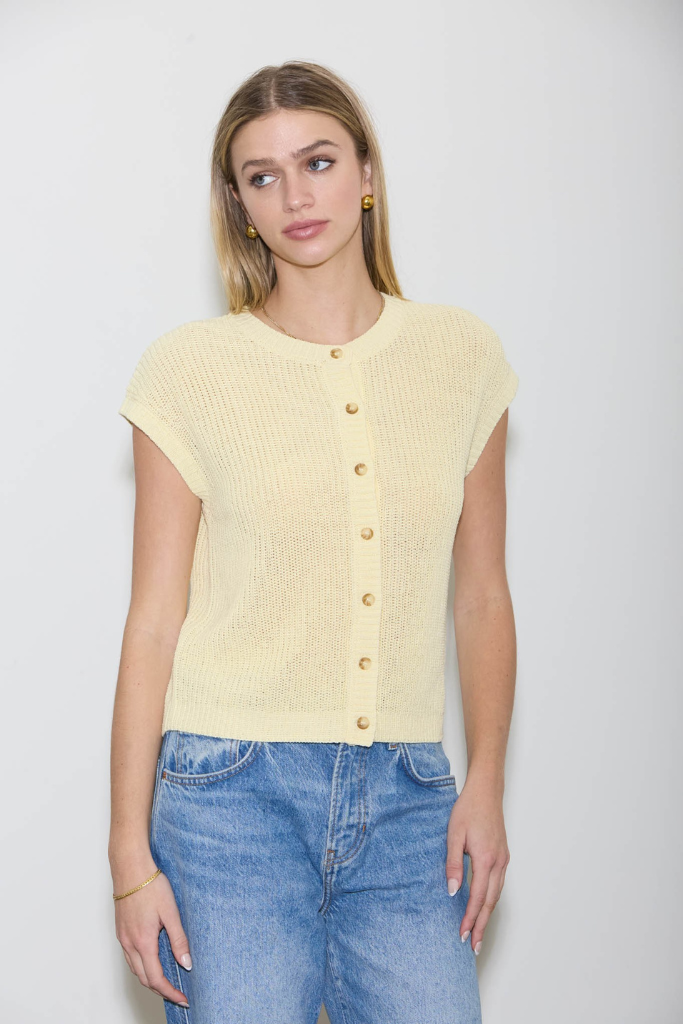 Simple Joy Cardigan - Yellow