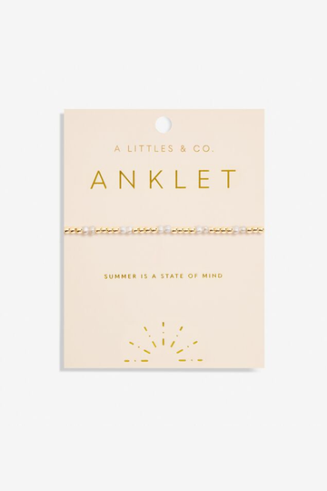 A Little"Pearl" Anklet - Gold