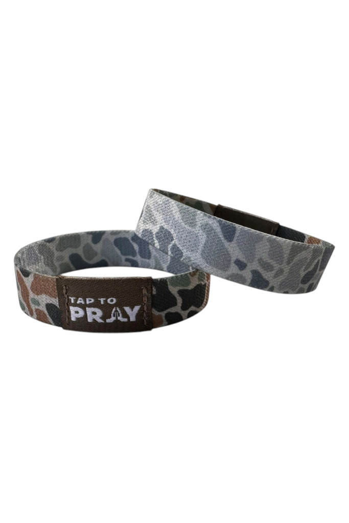 Tap To Pray Wristbands - River Rock Camo