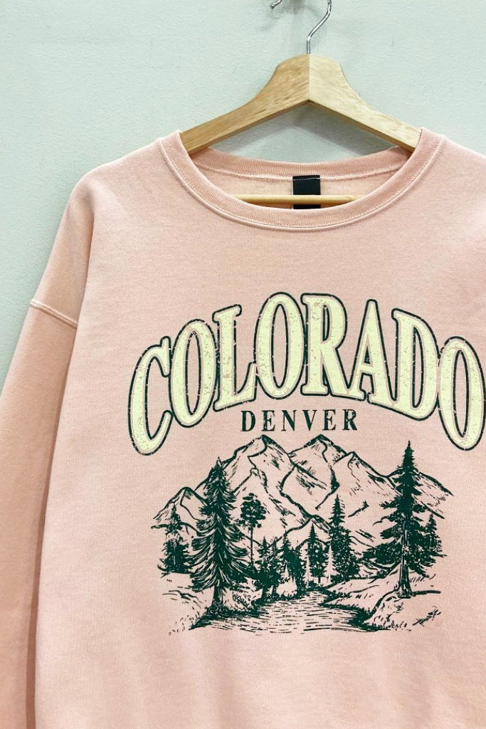 Denver Colorado Sweatshirt - Blush
