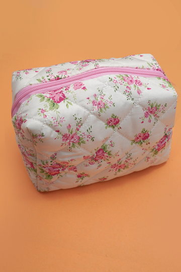 Delphine Make Up Bag - Pink Roses