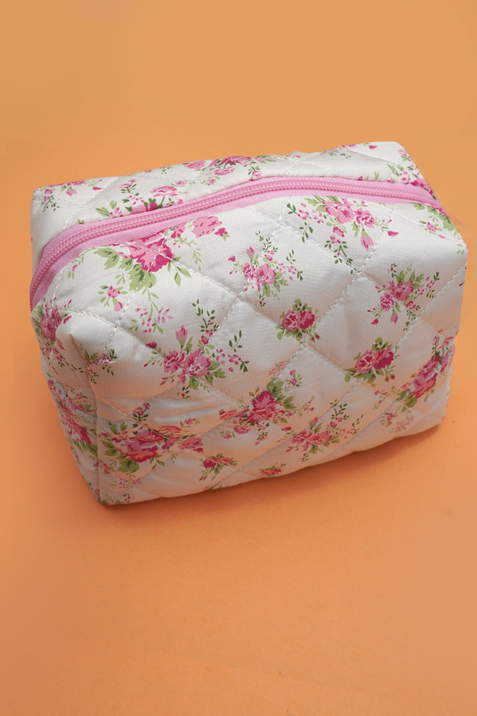 Delphine Make Up Bag - Pink Roses
