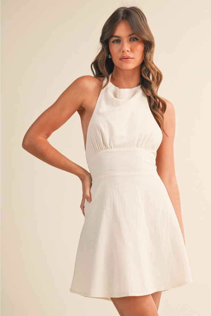 Kaidyn Halter Dress - White