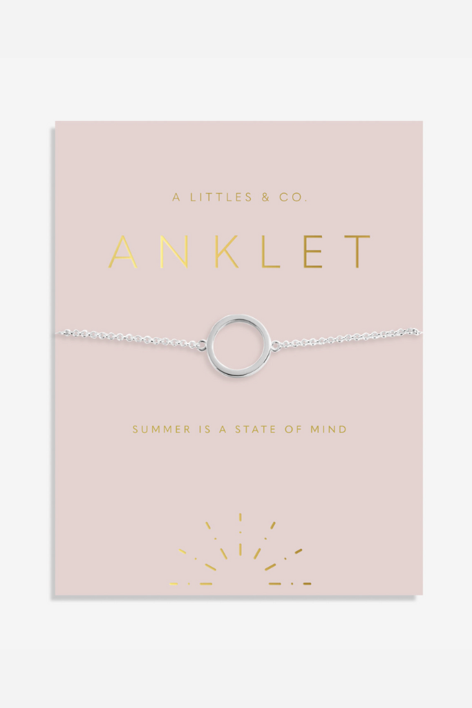 Circle Anklet- Silver