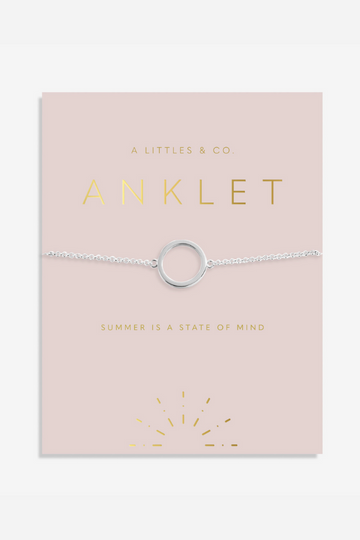 Circle Anklet- Silver