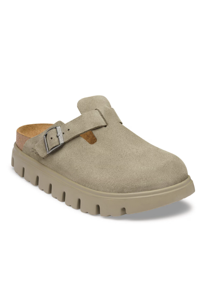 Birkenstock Chunky Suede Leather Boston - Taupe