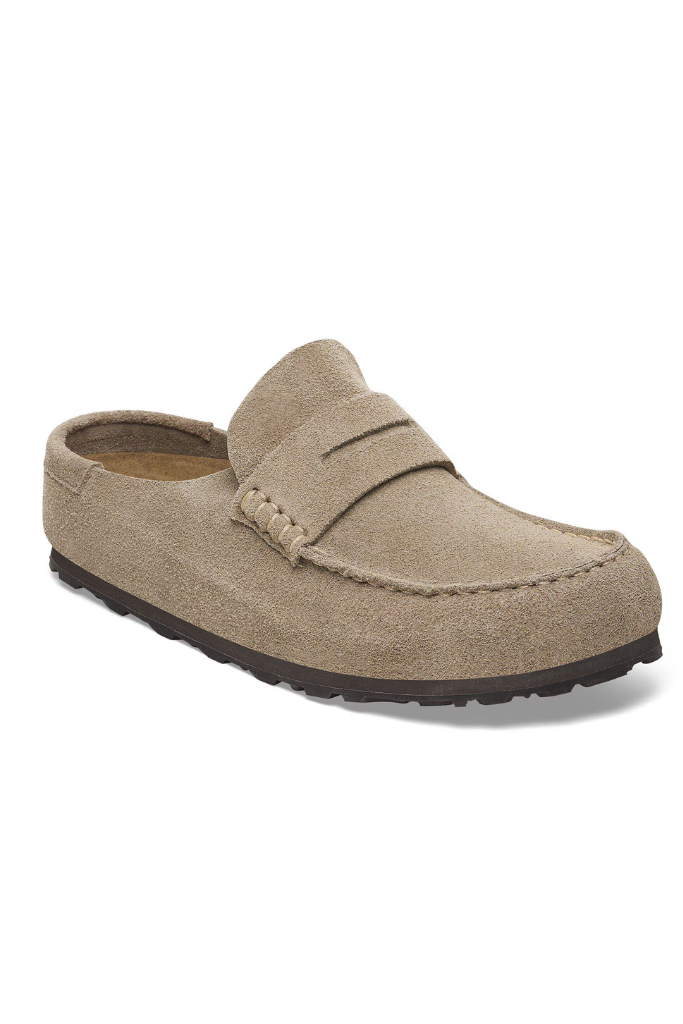 Birkenstock Naples Suede Clog - Taupe